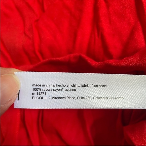 Eloquii Red Knot Front Ruffle Bottom Dress New 20 - Picture 13 of 13